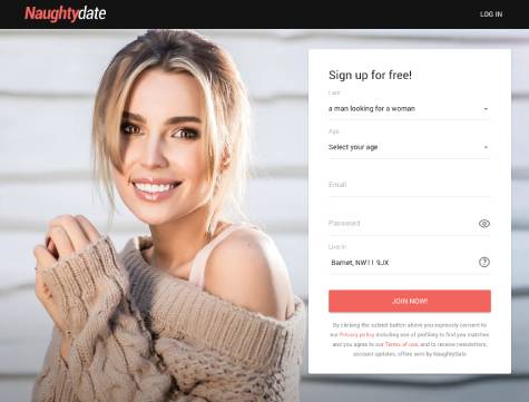 Sign up Process NaughtyDate
