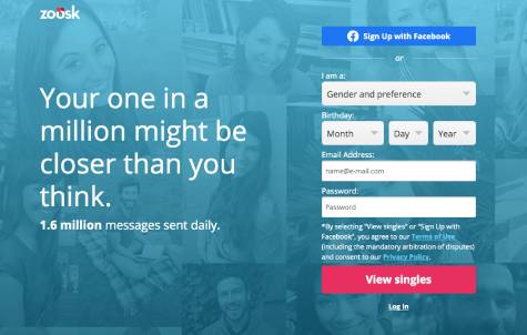 Sign up Process Zoosk
